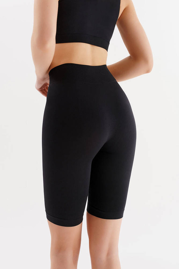 Seamless leggings short Legginsy kolarki damskie Gabriella czarny 