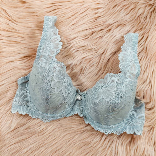 M-053/22 Carmela  Biustonosz Usztywniany Big  Mat jasny szary