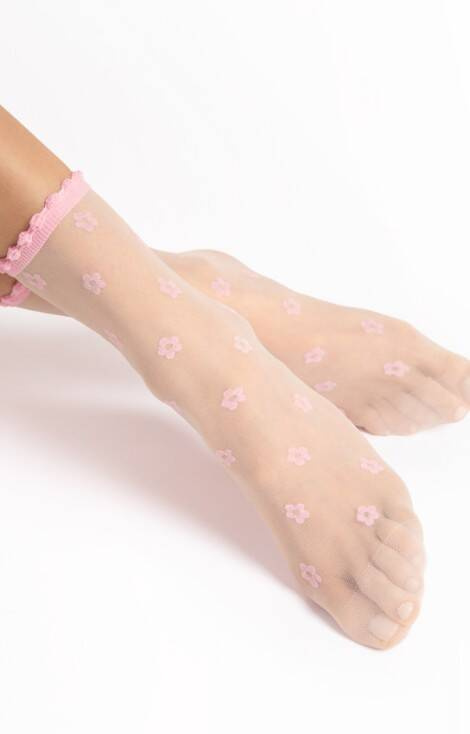 G 1165 April Skarpetki 15den Fiore - white-rose