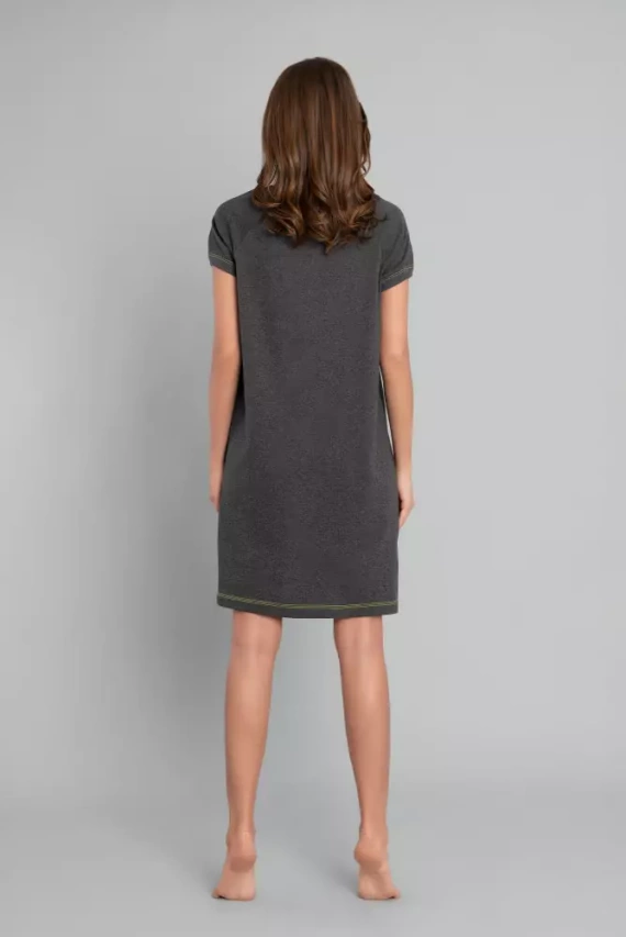 Wolta koszula nocna krótki rękaw Italian Fashion - ciemny melanż/zielony