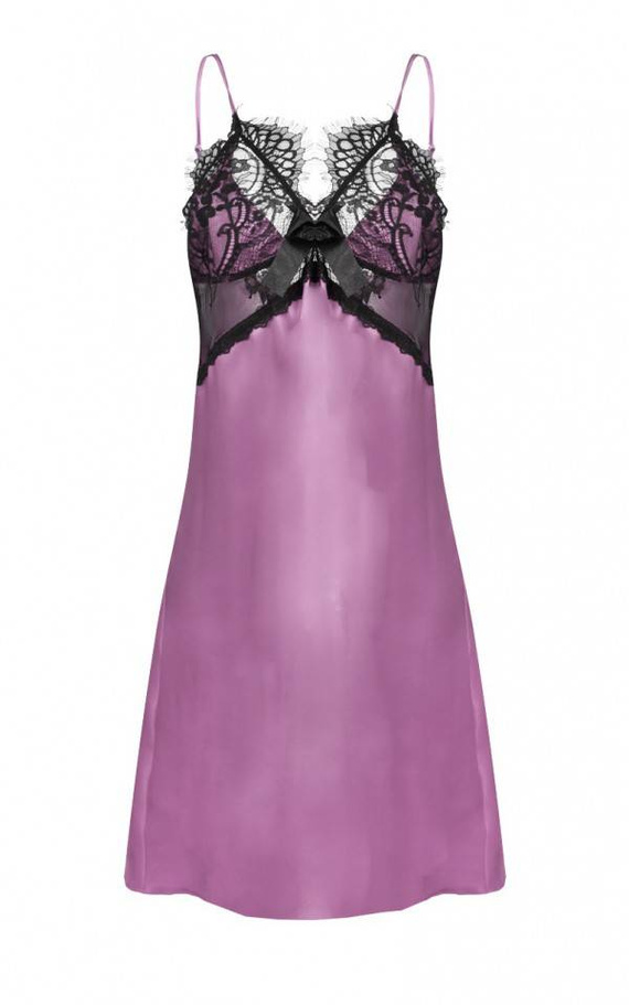 Beatrice Halka satynowa koszulka damska DKaren - Wrzos