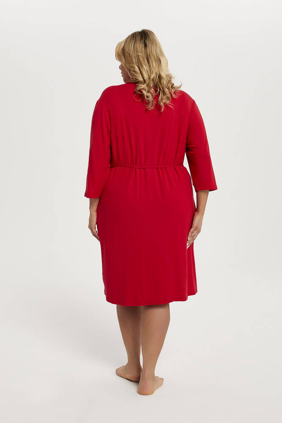 Song Szlafrok Damski 3/4 rękaw Italian Fashion - czerwony