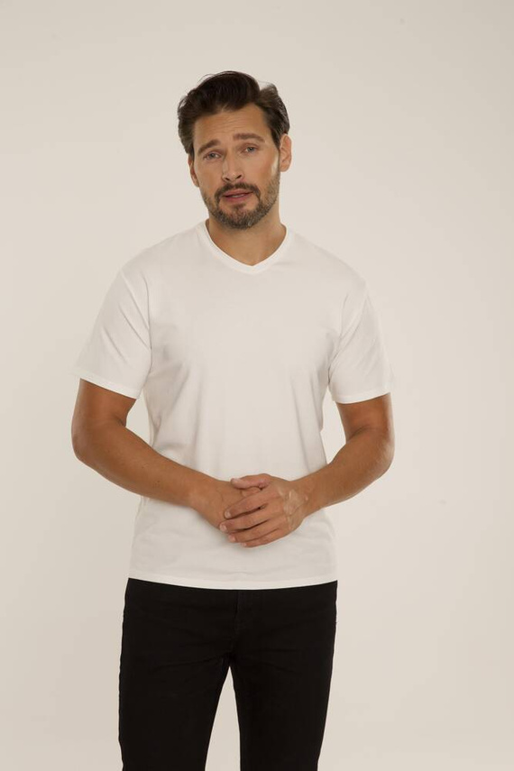 828 Chandler Koszulka t-shirt De Lafense - ecru