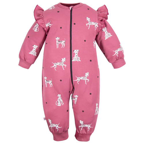 Dogs & Spots Pajac  bez stópek Eevi - jagodowy