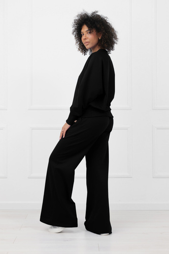 Komplet dresowy damski Margo Italian Fashion – bawełna- czarny 