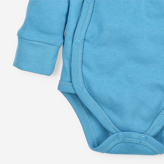 NINI ABN-3965 niebieskie Body Kopertowe Niemowlęce 100% Bawełna Organiczna