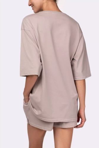 Joy shortsleeve Piżama damska Mona beige