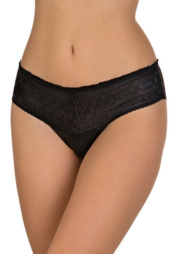 L-POL 5004 BI-02 Figi Damskie Lama czarny