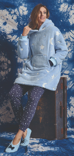 Kocobluza Milana Sorbetto – błękitna, polarowa, świecąca w ciemności