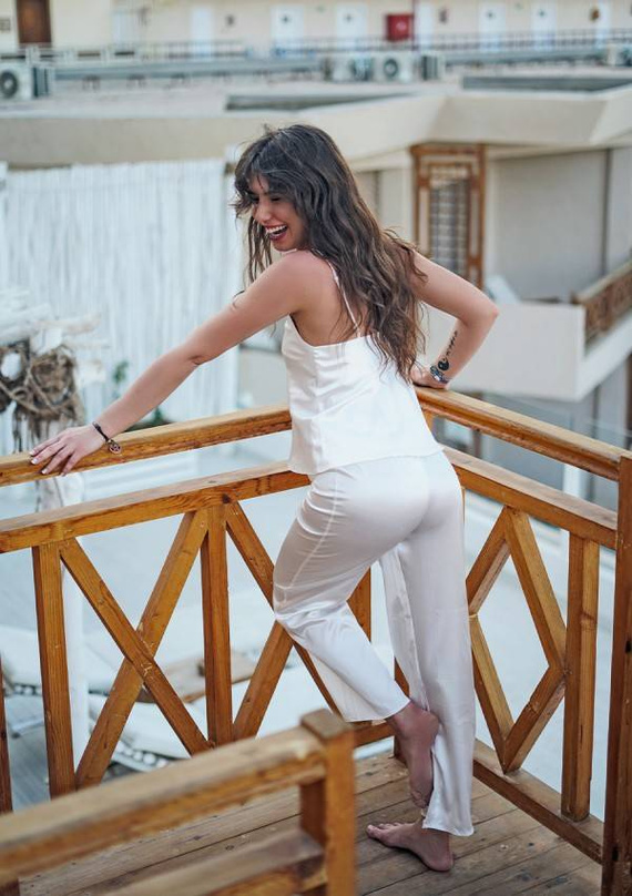 Iga Komplet Damski Piżama DKaren - Jasny Ecru