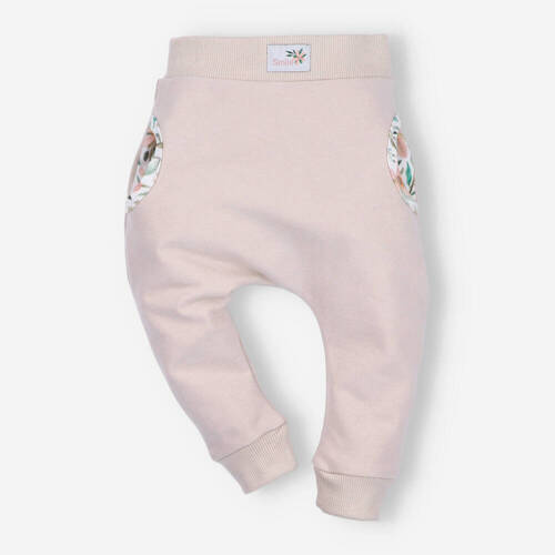 Pink Flowers Spodnie dresowe z bawełny organicznej Nini różowy