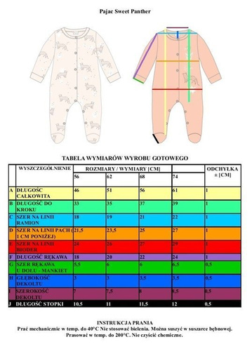 Pajac niemowlęcy "Secret Forest" Pinokio - curry
