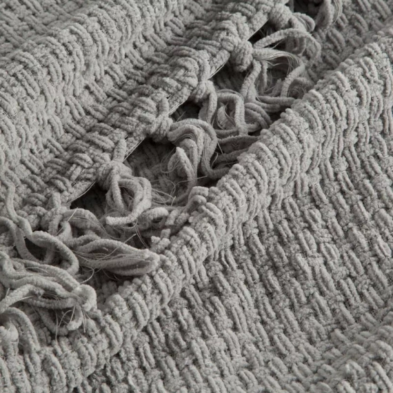 Suzi Koc narzuta tkana z frędzlami Eurofirany popielaty