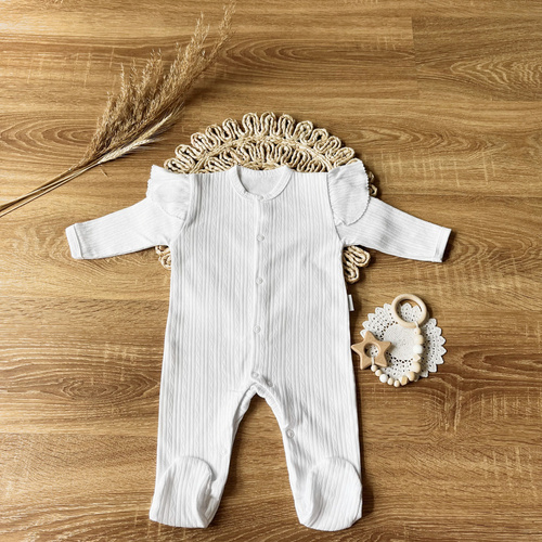 PAAG002 EkoBaby Pajacyk niemowlęcy Mamatti - biały