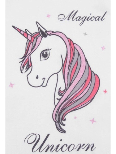 Body rozpinane z długim rękawem "Unicorn" Terjan - biały