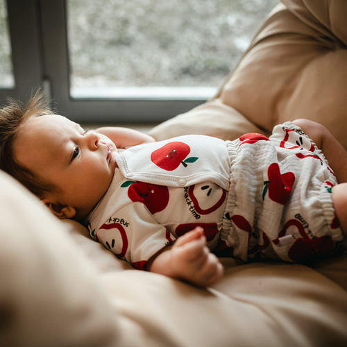 Bloomersy niemowlęce Snack Time Eevi muślin bawełna ecru przewiewne