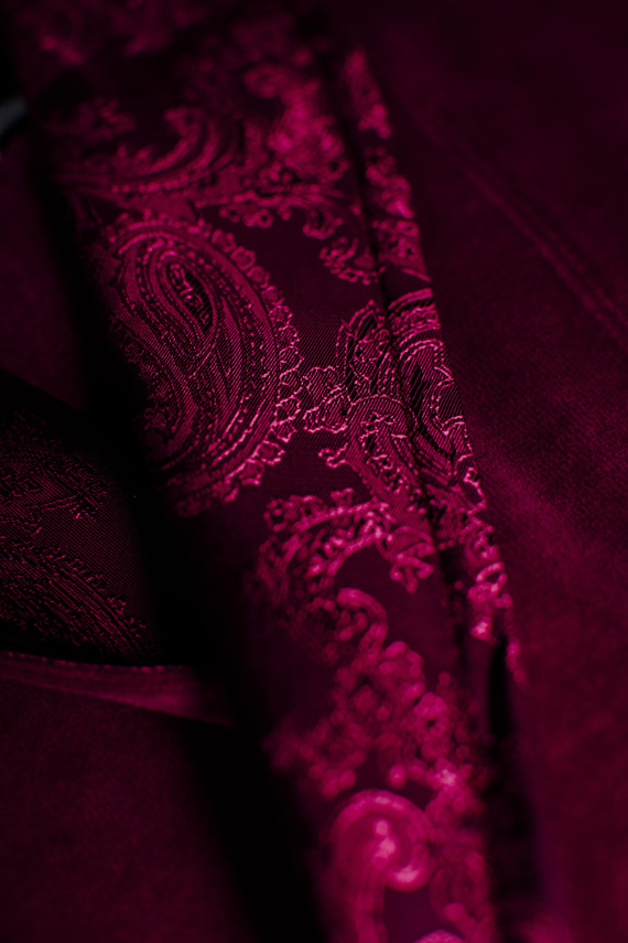 866 Noble Szlafrok męski welurowy De Lafense – krótki, elegancki, bawełna - burgund