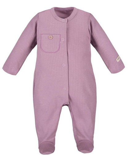 Pajac z kieszonką ze stópkami "Simply Comfy" Ewa Klucze - szary melanż