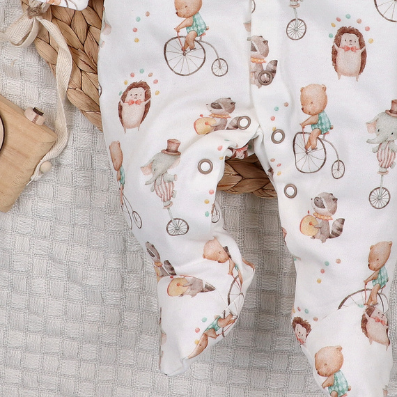 ABN-5585 Circus Pajac niemowlęcy Nini – 100% bawełna organiczna, antyalergiczny, polska produkcja