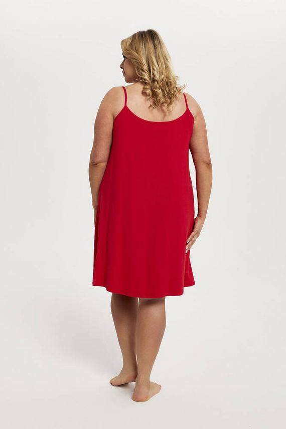 Song Damska koszula nocna, wąskie ramiączko Italian Fashion - czerwony