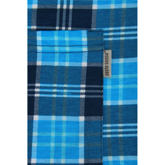 2629/13 Rozpinana piżama męska, krótkie spodenki Sesto Senso - granatowy