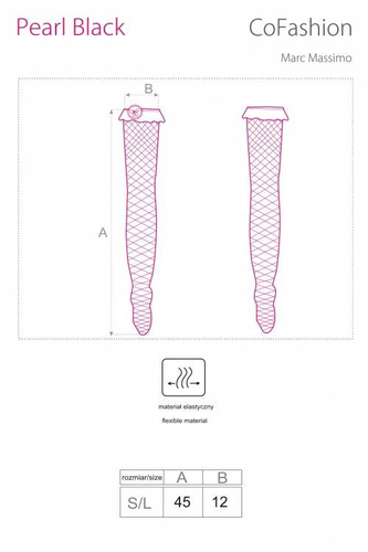 Pearl Black CF 17277 Pończochy samonośne CoFashion Marc Massimo 