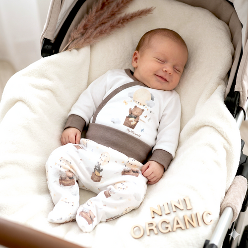 ABN-5652 Bawełniane body kopertowe Balloon Friends Nini organic 100% PL produkcja