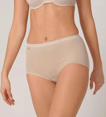 Basic + Maxi Figi Damskie Sloggi - beżowy