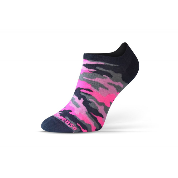 Moro Skarpety stopki finest cotton dwie różne Sesto Senso czarny-róż