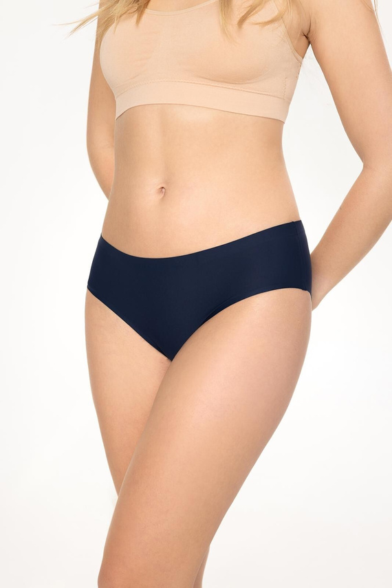 Figi Julimex Simple Panty INVISIBLE LINE bezszwowe niewidoczne- granatowe