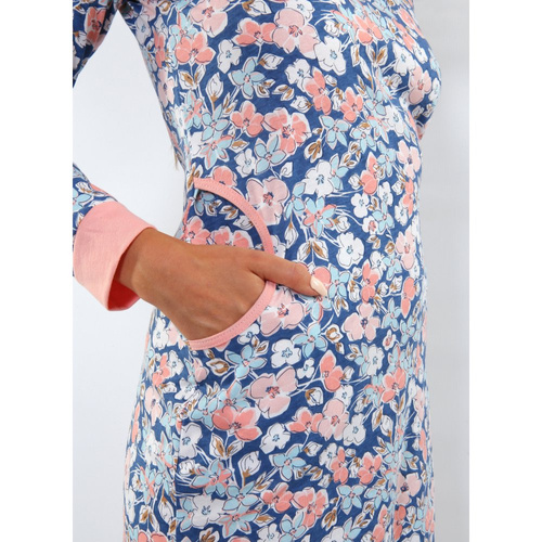 Awa Long Koszula nocna Sesto Senso morela kwiaty