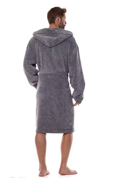 2452 Master Szlafrok Męski L&L - grafitowy