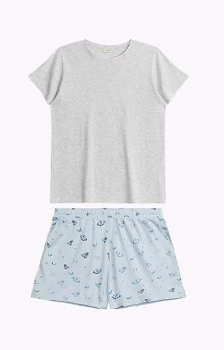 NLP-490/01 Piżama Damska  Atlantic- niebieski 