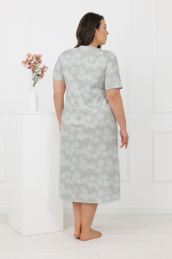 Koszula nocna Eleni Italian Fashion bawełna 100% krótki rękaw- miętowa