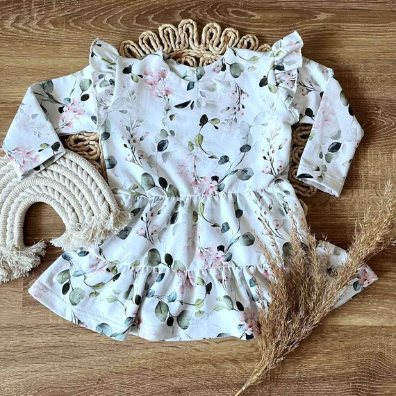 SE025 Sukienka z długim rękawem Mamatti