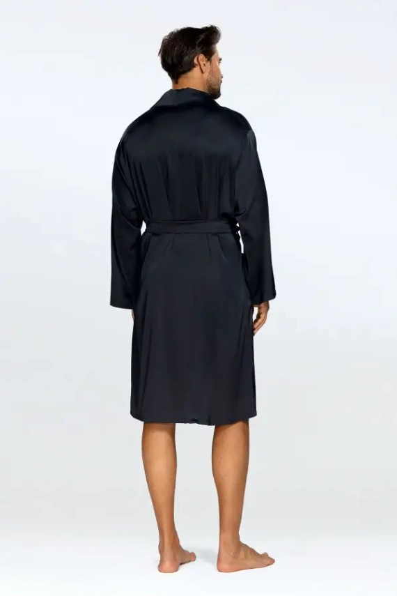 Lukas Szlafrok męski Dkaren - czarny