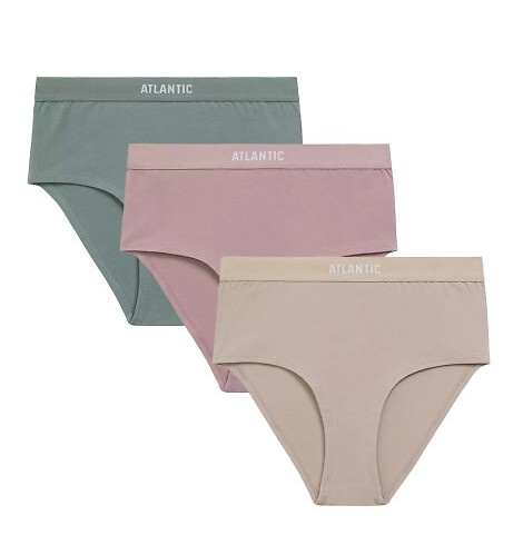 3CLP-009 Maxi Sport Figi damskie Atlantic - beżowy- rose-zielony