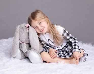 163364 Sukienka bawełniana "Bunny Kratka" Nicol - czarny