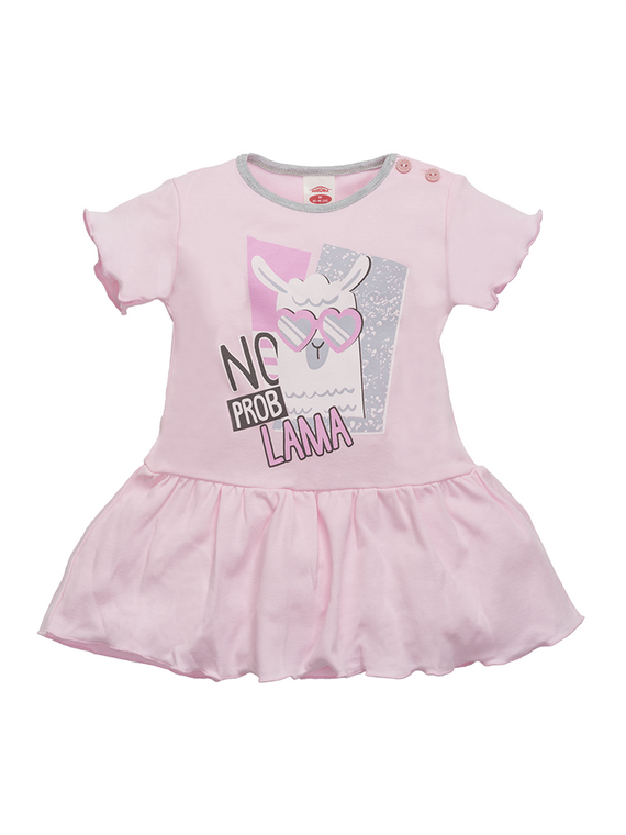 Sukienka niemowlęca "LAMA" Makoma różowy