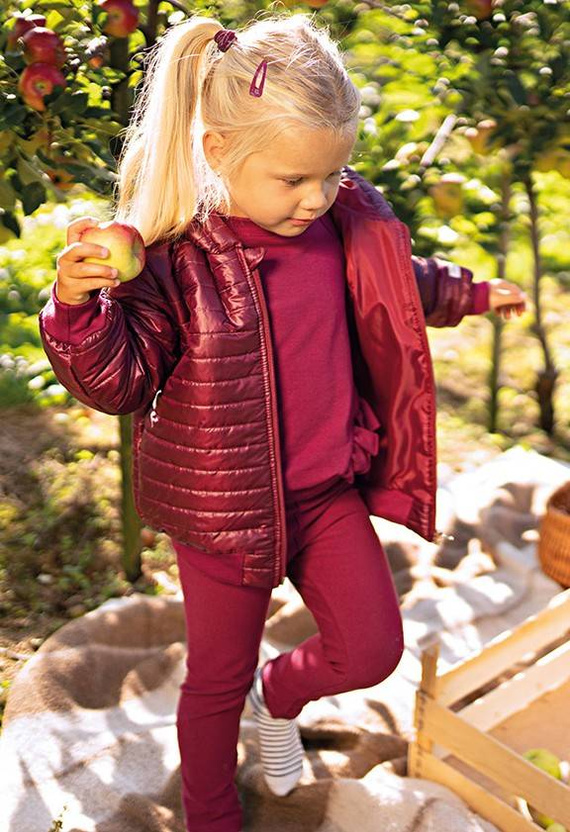 Kurtka "SIMPLY COMFY" z kapturem pikowana Ewa Klucze - bordo 