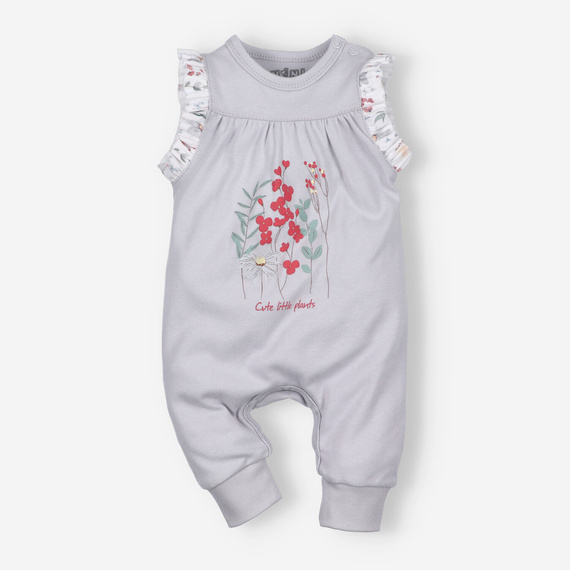 ABN-5059/JSZA Łąka Śpiochy z bawełny organicznej Nini szary