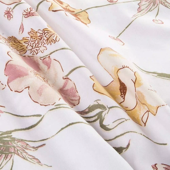 Pościel satynowa Satynlove 1553/1 100% bawełna 110 g/m² kwiatowa + poszewki 70x80