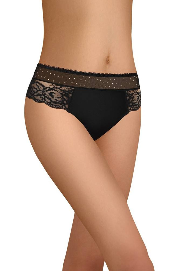 111 Stringi Damskie Modo -czarny