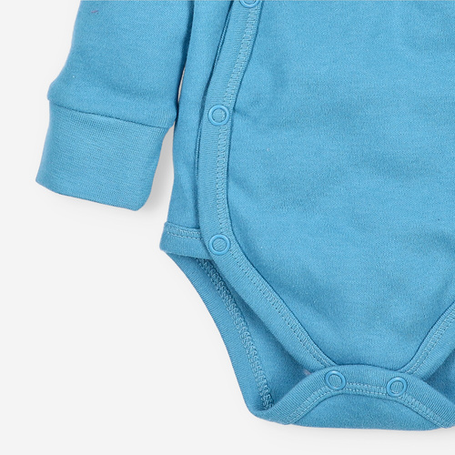 NINI ABN-3965 niebieskie Body Kopertowe Niemowlęce 100% Bawełna Organiczna