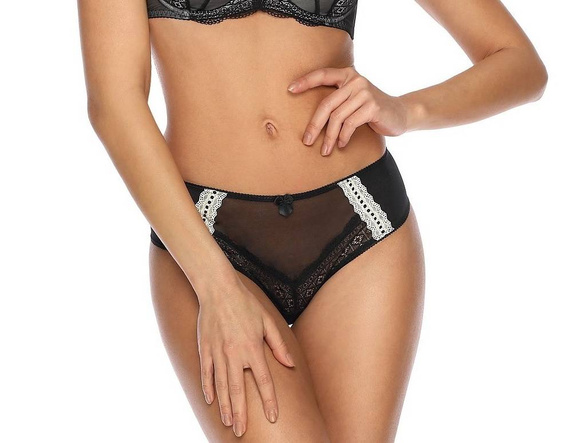 F-3339/5 Tess Figi damskie Mat- czarny-mleko