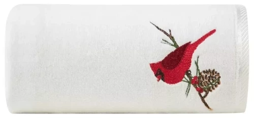 Pino ręcznik świąteczny ptaszek Eurofirany biały