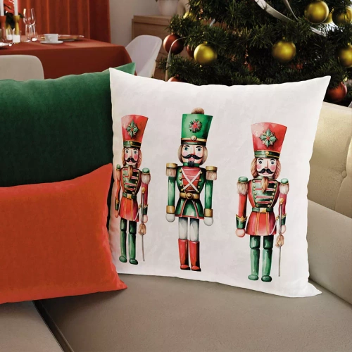 PBN279 Dziadki do orzechów Poszewka świąteczna Markizeta