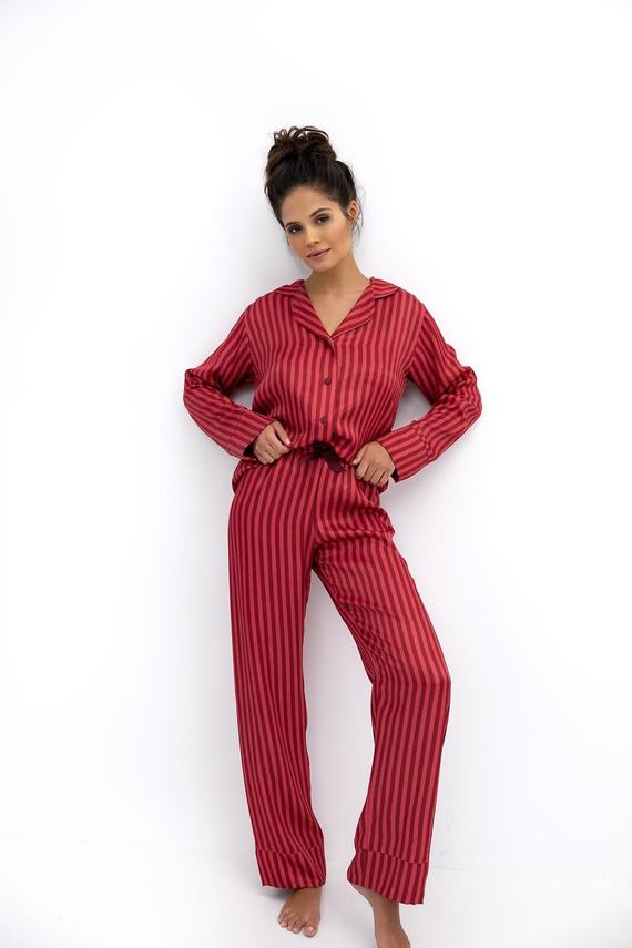 Rosemary Piżama damska Sensis – wiskozowa, rozpinana, w paski