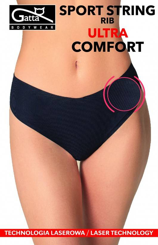 41004 Sport RIB Ultra Comfort Stringi damskie Gatta beżowy