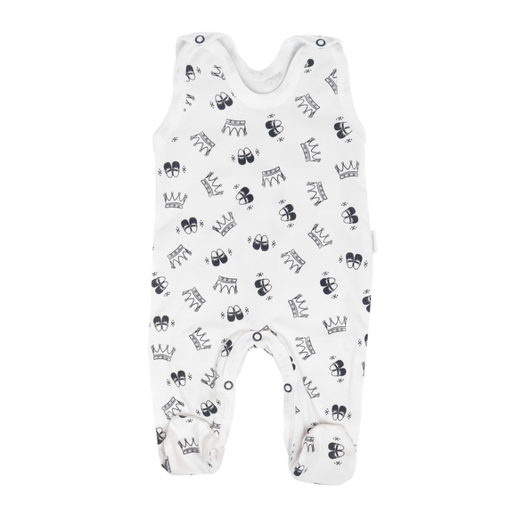 WP404 "Korona" Wyprawka niemowlęca Mamatti biało-czarne